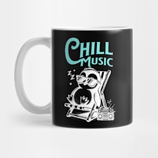 CHILL OUT MUSIC  - Chillax Penguin (blue/white) Mug